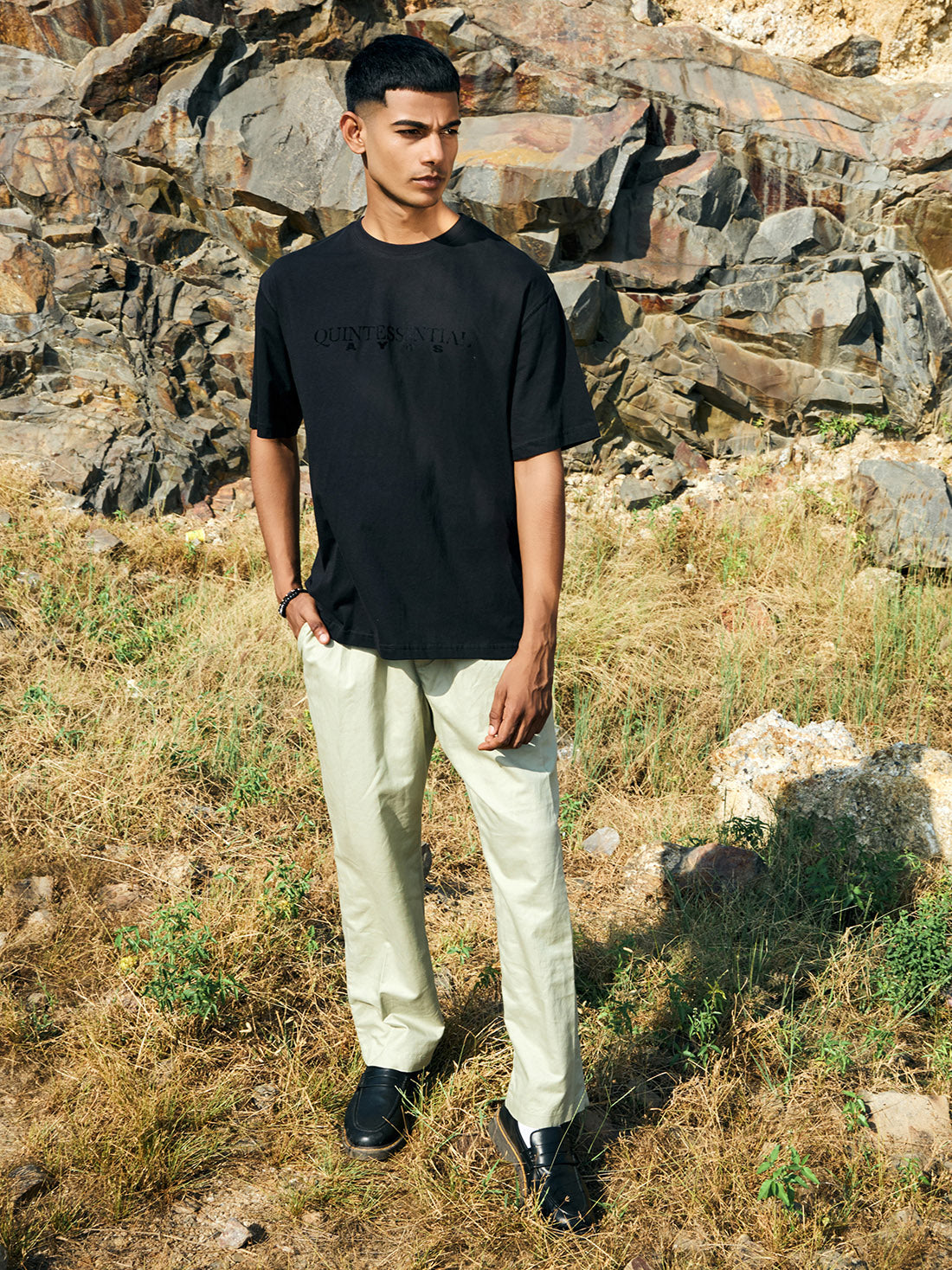 AYCS Quintessential Black Relax Fit T-Shirt