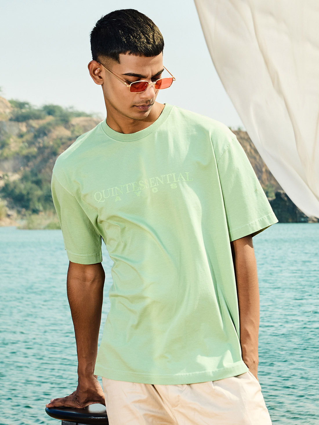 AYCS Quintessential LimeGreen Relax Fit T-Shirt