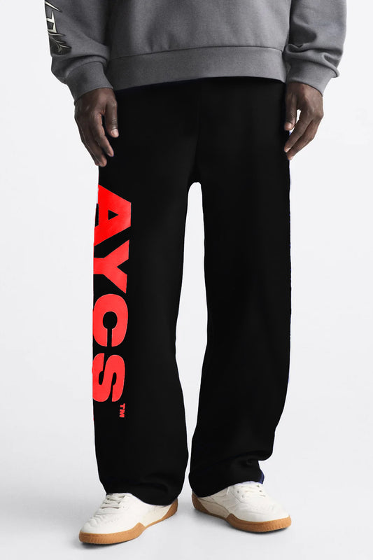 OG Logo Oversized Joggers (Black)- AYCS