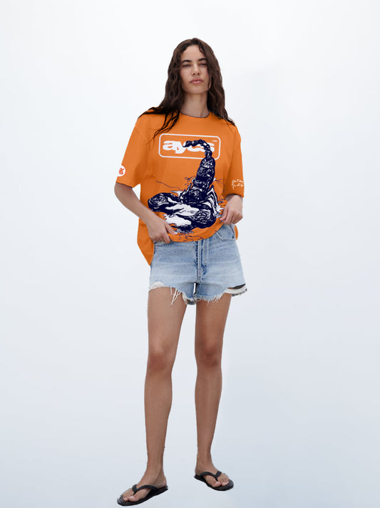 Stinger Scorpion Oversized T-shirt (Orange)- AYCS