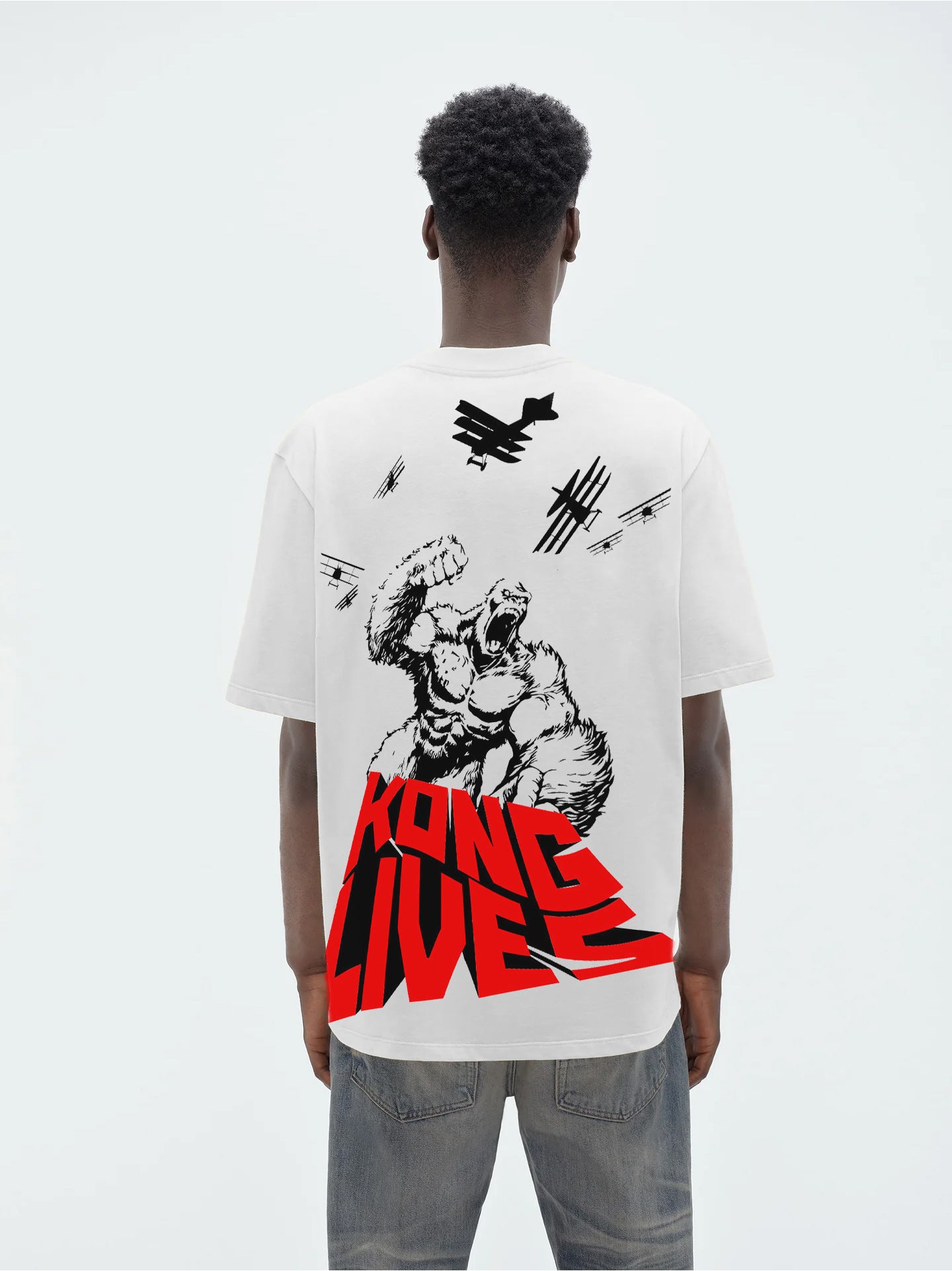 Kong Lives Oversized T-shirt (White)- AYCS