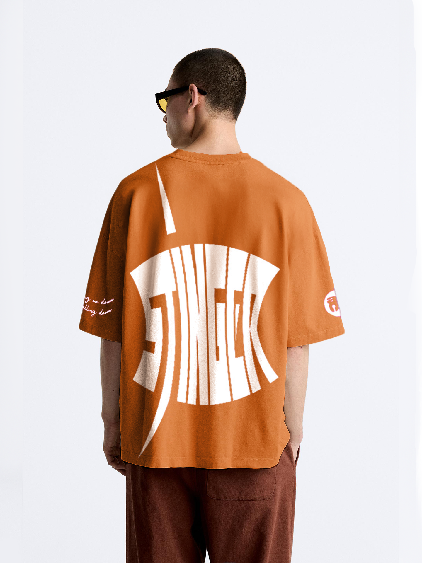 Stinger Scorpion Oversized T-shirt (Orange)- AYCS