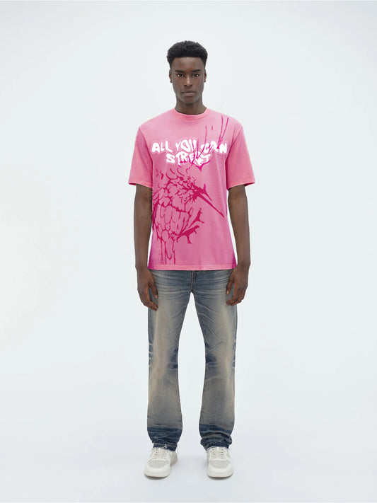 Pink Bird Oversized T-shirt- AYCS