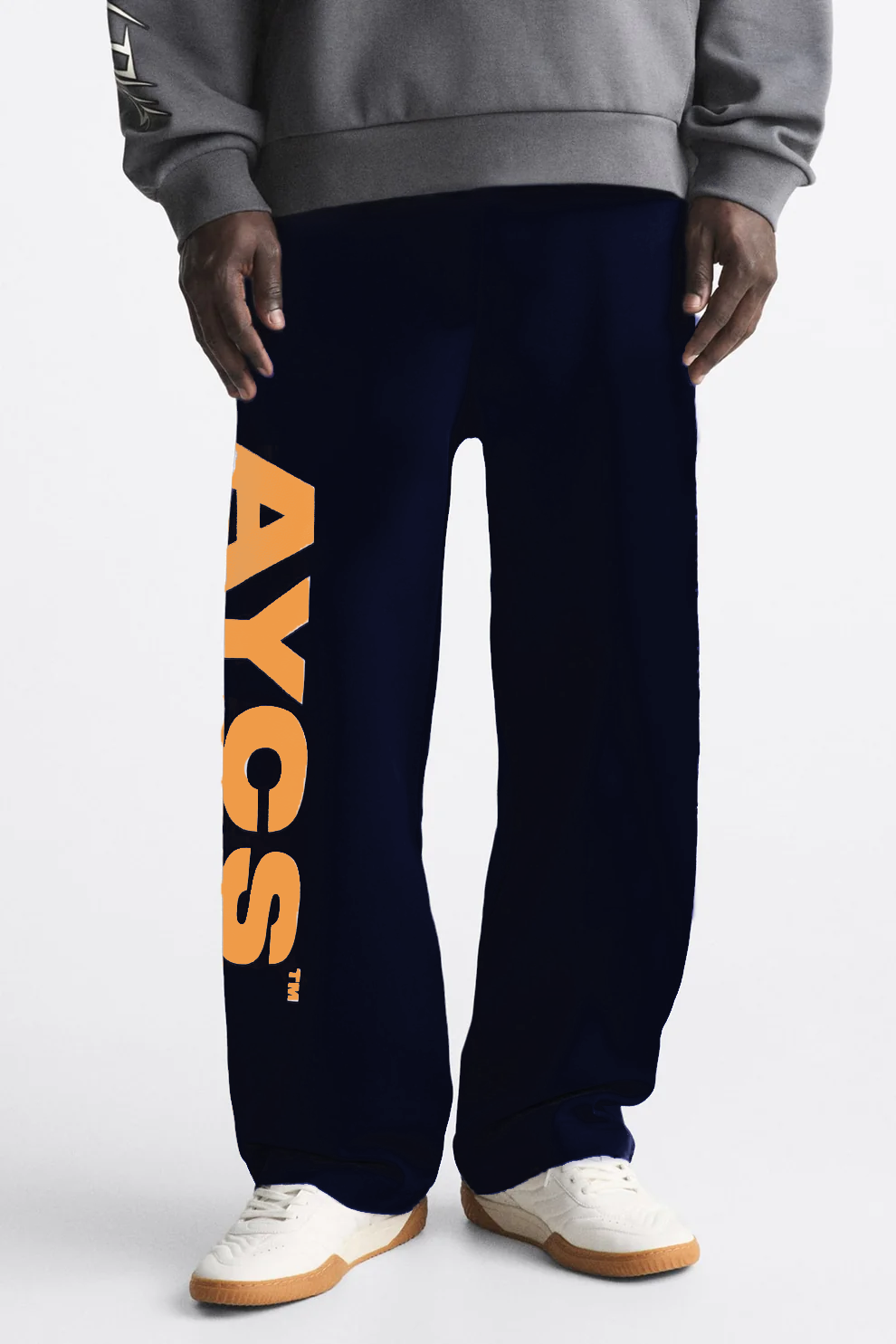 OG Logo Oversized Joggers (NAVY BLUE -YELLOW)- AYCS