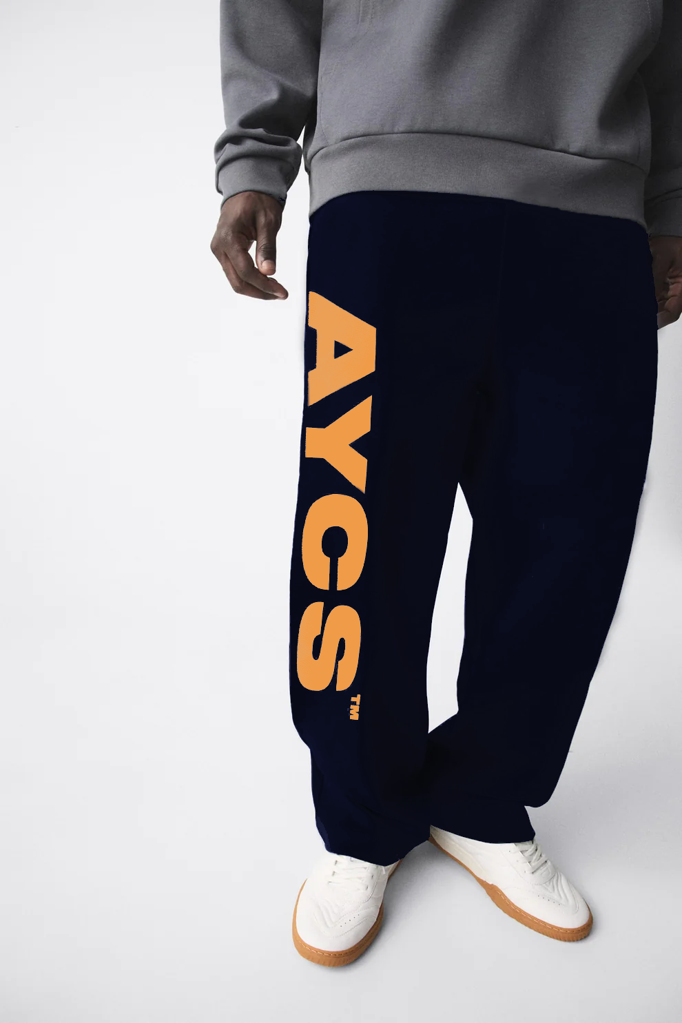 OG Logo Oversized Joggers (NAVY BLUE -YELLOW)- AYCS