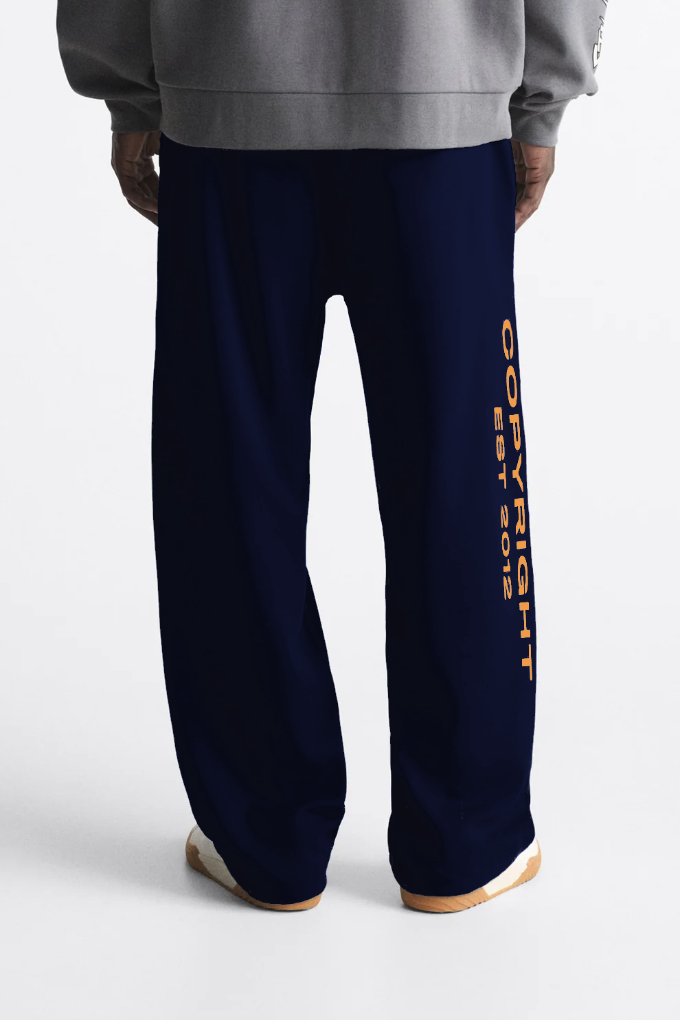 OG Logo Oversized Joggers (NAVY BLUE -YELLOW)- AYCS