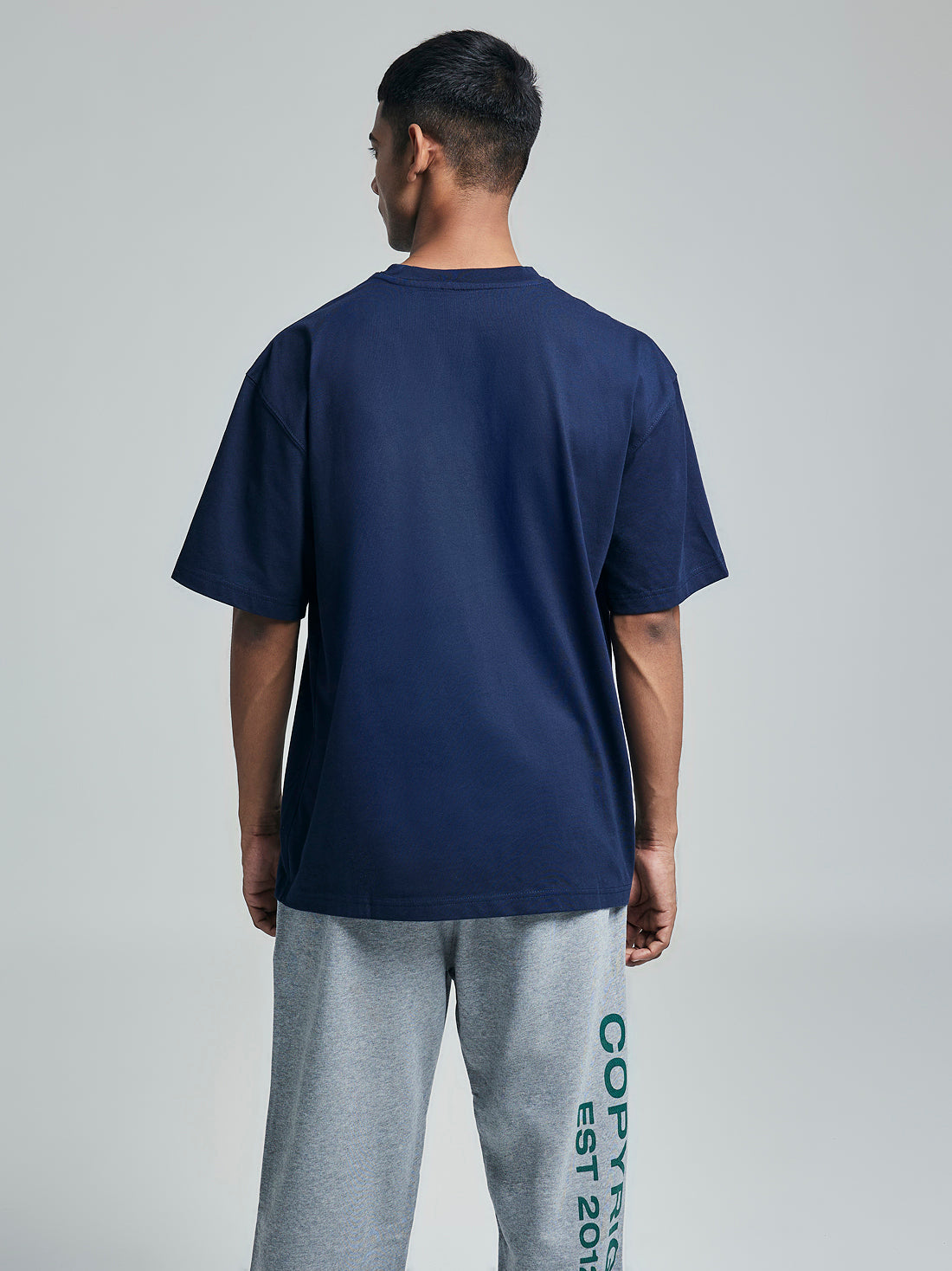 Premium Cotton AYCS OG LOGO Print T-Shirt (DARK-BLUE)