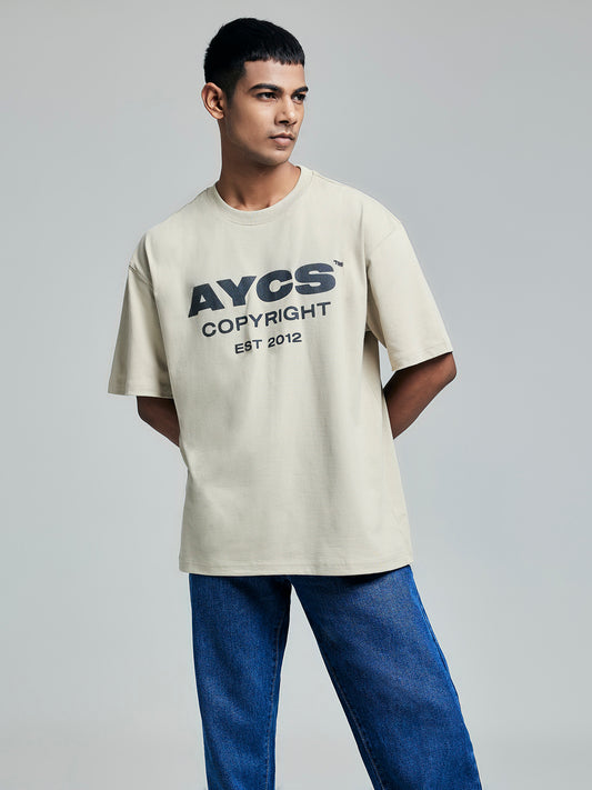 Premium Cotton AYCS OG LOGO Print T-Shirt (OFF-WHITE)