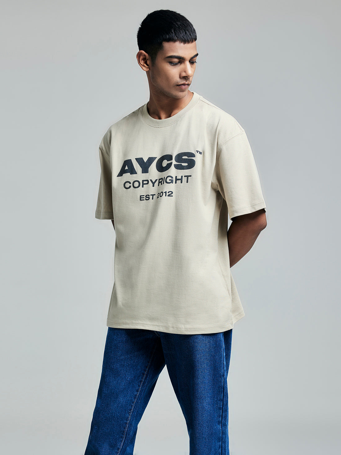 Premium Cotton AYCS OG LOGO Print T-Shirt (OFF-WHITE)